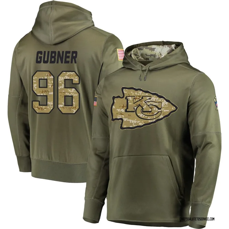 Men s Alex Gubner Kansas City Chiefs Olive Salute to Service Pullover Hoodie