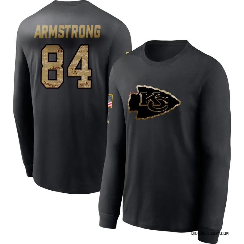 Men's Andrew Armstrong Kansas City Chiefs Black 2020 Salute To Service Sideline Performance Long Sleeve T-Shirt