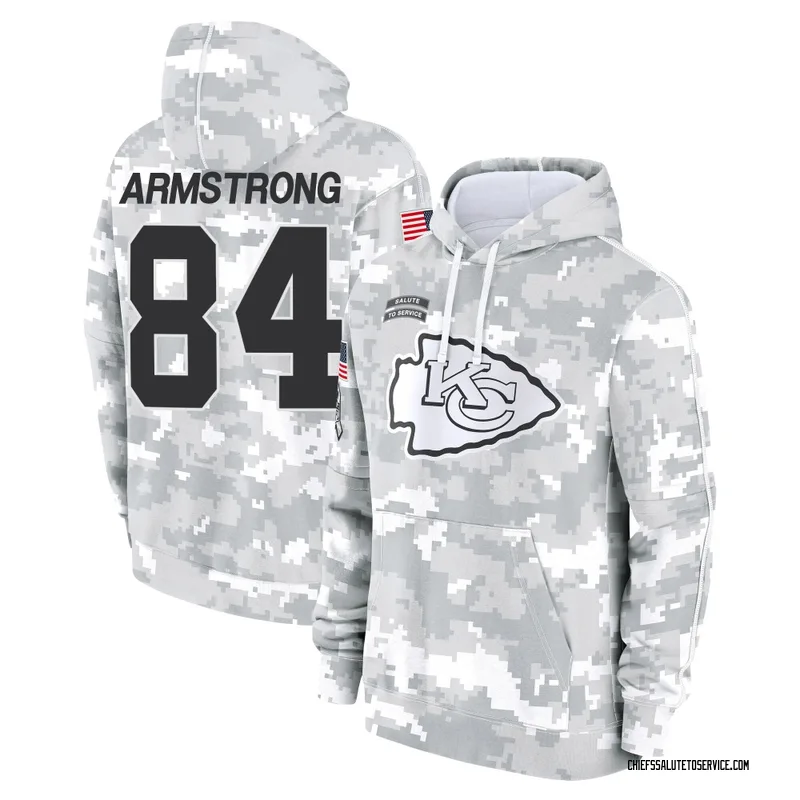 Men's Andrew Armstrong Kansas City Chiefs Camo Arctic 2024 Salute to Service Club Fleece Pullover Hoodie