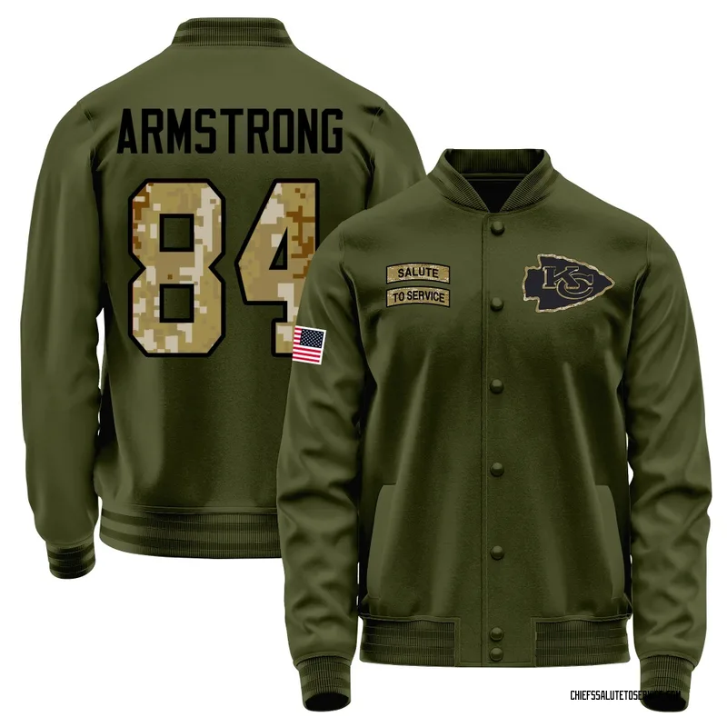 Men's Andrew Armstrong Kansas City Chiefs Olive Salute to Service Sideline Performance Jacket