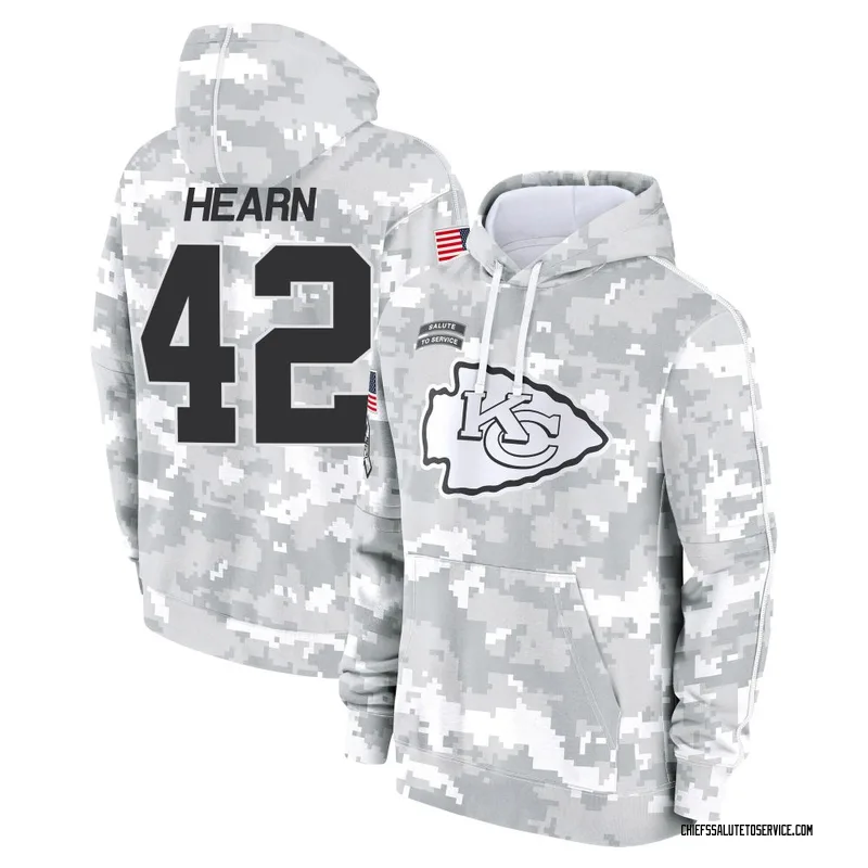 Men's Azizi Hearn Kansas City Chiefs Camo Arctic 2024 Salute to Service Club Fleece Pullover Hoodie