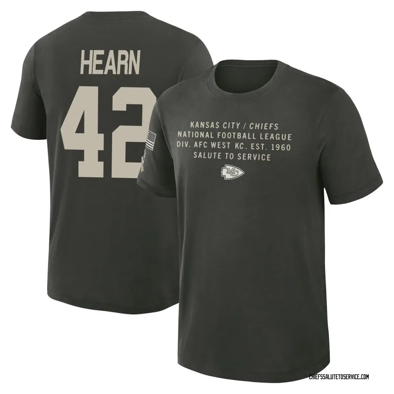Men's Azizi Hearn Kansas City Chiefs Green Dark/ 2025 Salute to Service Sideline Slub T-Shirt
