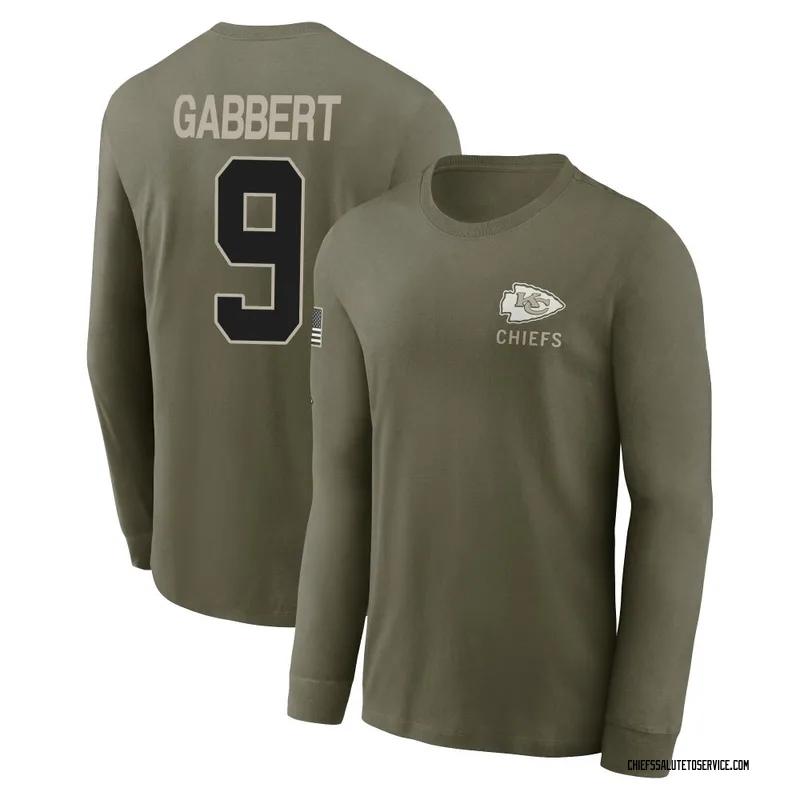 Men's Blaine Gabbert Kansas City Chiefs Olive 2025 Salute to Service Sideline Long Sleeve T-Shirt