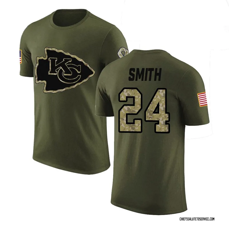Men's Brashard Smith Kansas City Chiefs Legend Olive Salute to Service T-Shirt