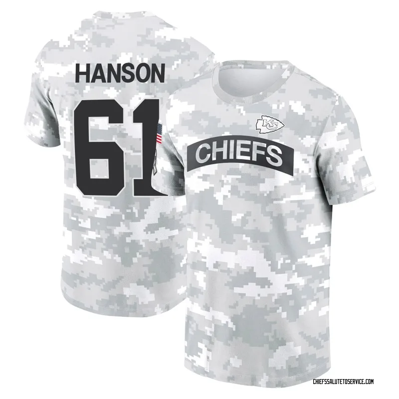 Men's C.J. Hanson Kansas City Chiefs Camo Arctic 2024 Salute to Service Performance T-Shirt