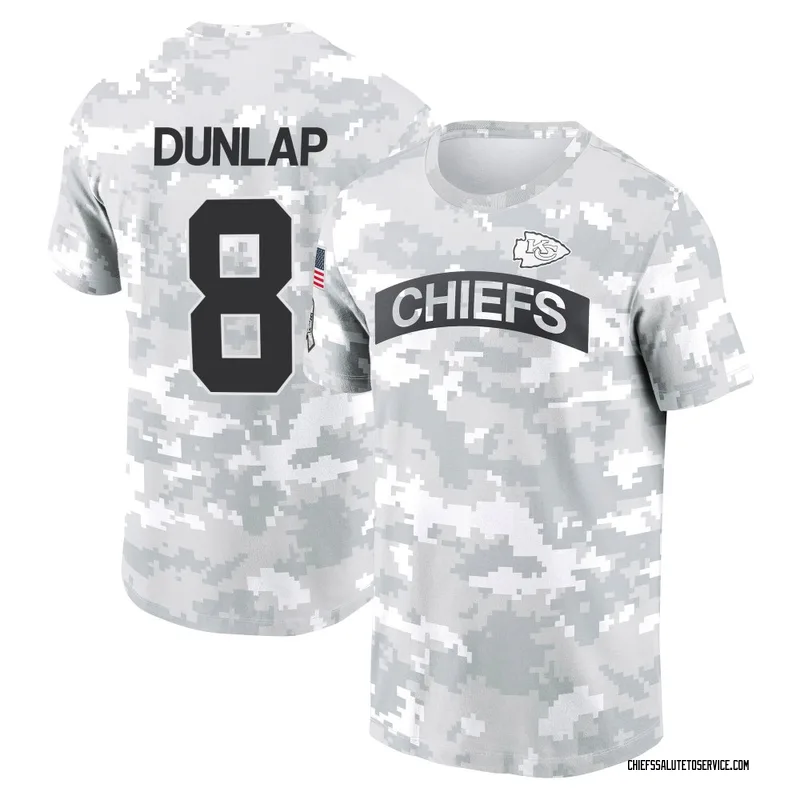 Men's Carlos Dunlap Kansas City Chiefs Camo Arctic 2024 Salute to Service Performance T-Shirt