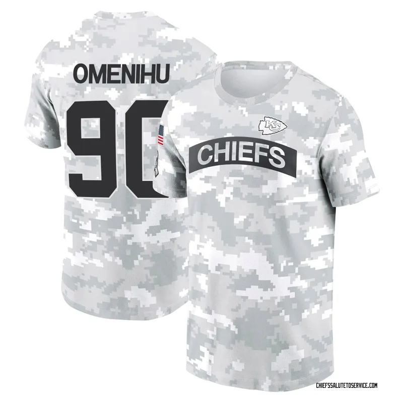 Men's Charles Omenihu Kansas City Chiefs Camo Arctic 2024 Salute to Service Performance T-Shirt