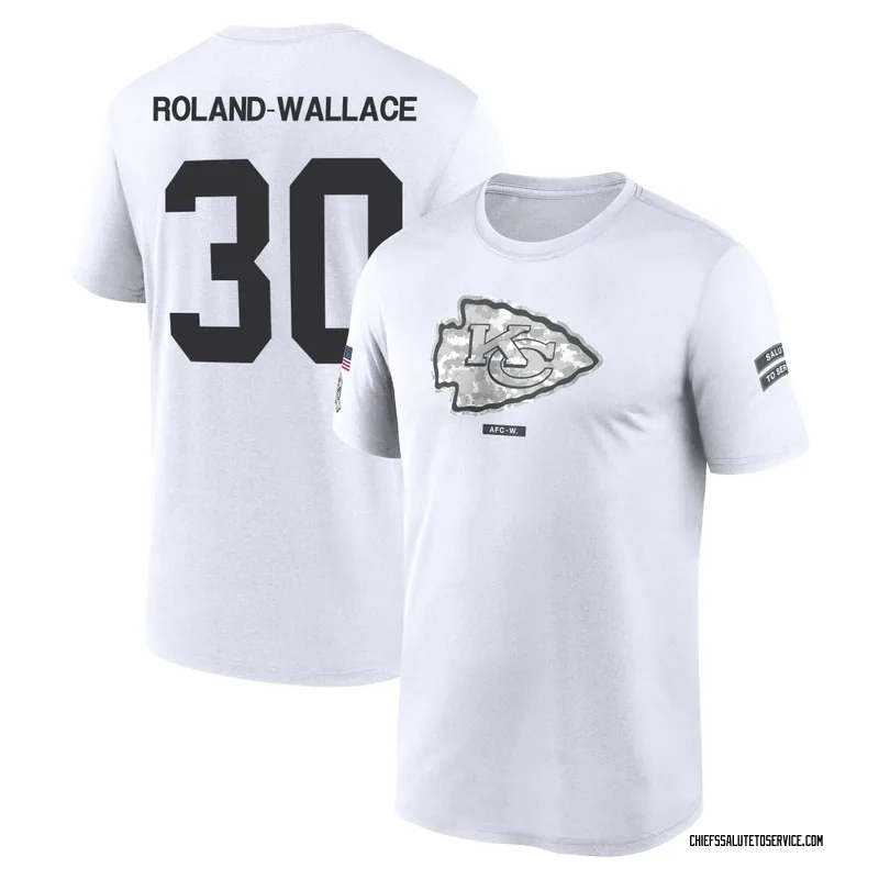 Men's Chris Roland-Wallace Kansas City Chiefs Legend White 2024 Salute to Service Performance T-Shirt