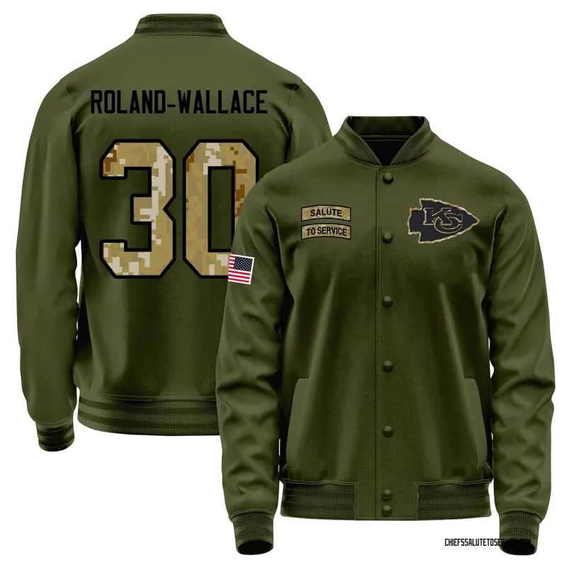 Men's Chris Roland-Wallace Kansas City Chiefs Olive Salute to Service Sideline Performance Jacket