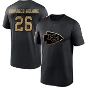 Men's Clyde Edwards-Helaire Kansas City Chiefs Black 2020 Salute To Service Performance T-Shirt