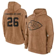 Men's Clyde Edwards-Helaire Kansas City Chiefs Brown 2023 Salute To Service Club Pullover Hoodie