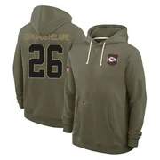 Men's Clyde Edwards-Helaire Kansas City Chiefs Olive 2025 Salute to Service Hoodie