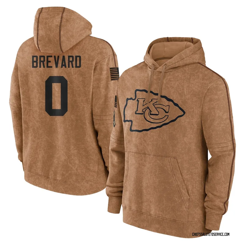 Men's Cole Brevard Kansas City Chiefs Brown 2023 Salute To Service Club Pullover Hoodie