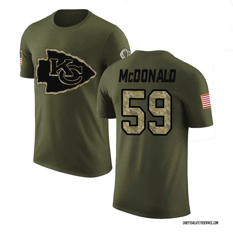 Men's Cooper McDonald Kansas City Chiefs Legend Olive Salute to Service T-Shirt