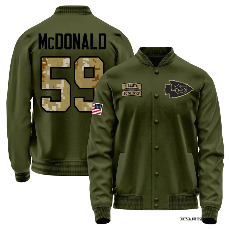 Men's Cooper McDonald Kansas City Chiefs Olive Salute to Service Sideline Performance Jacket