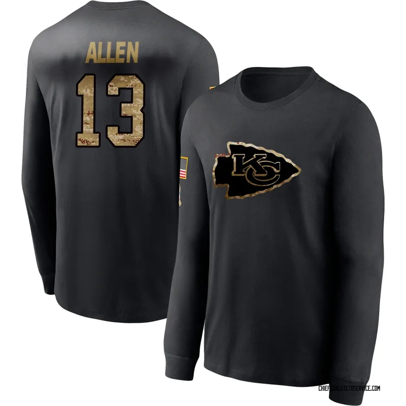 Men's Cyrus Allen Kansas City Chiefs Black 2020 Salute To Service Sideline Performance Long Sleeve T-Shirt