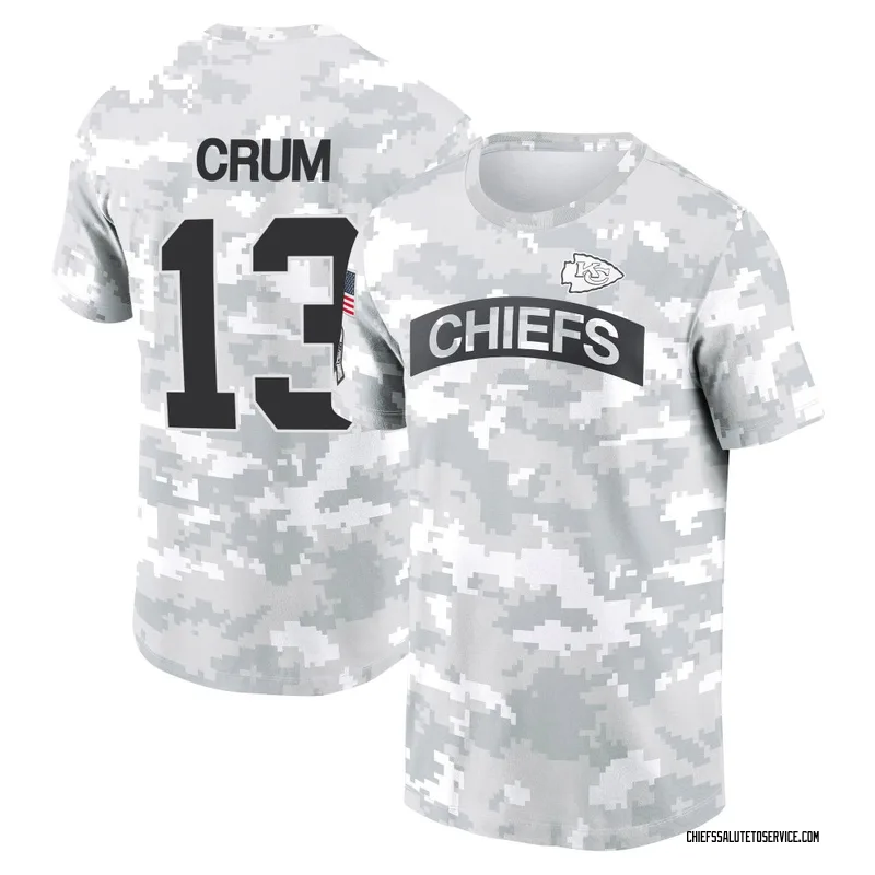 Men's Dustin Crum Kansas City Chiefs Camo Arctic 2024 Salute to Service Performance T-Shirt