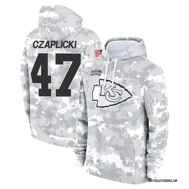 Men's Eddie Czaplicki Kansas City Chiefs Camo Arctic 2024 Salute to Service Club Fleece Pullover Hoodie