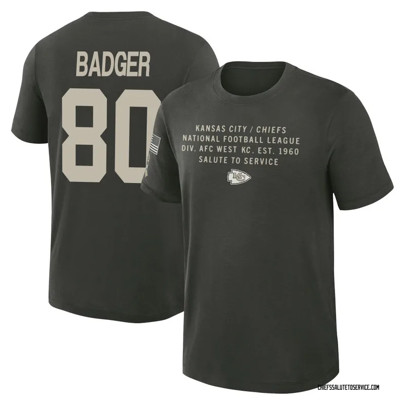 Men's Elijhah Badger Kansas City Chiefs Green Dark/ 2025 Salute to Service Sideline Slub T-Shirt