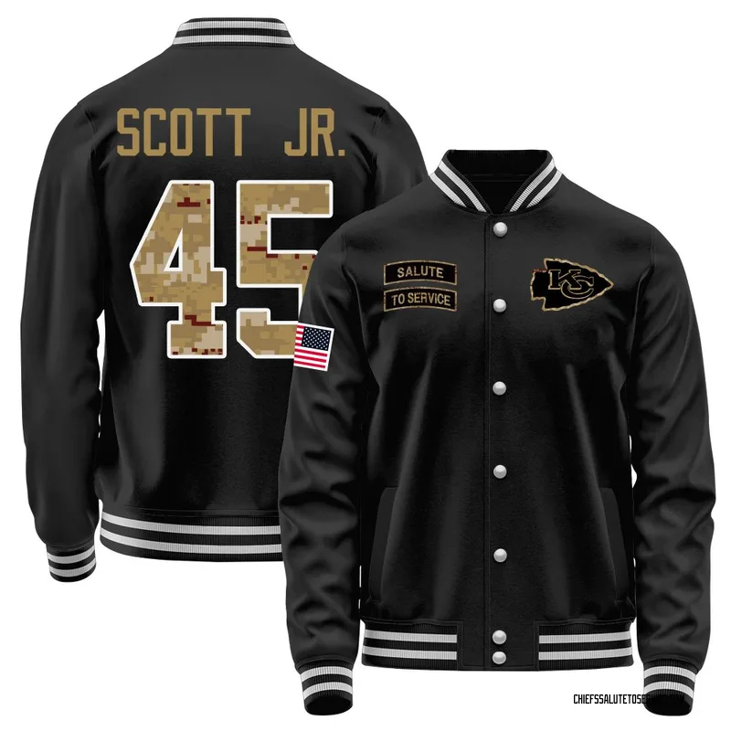 Men's Eric Scott Jr. Kansas City Chiefs Black Salute to Service Sideline Performance Jacket