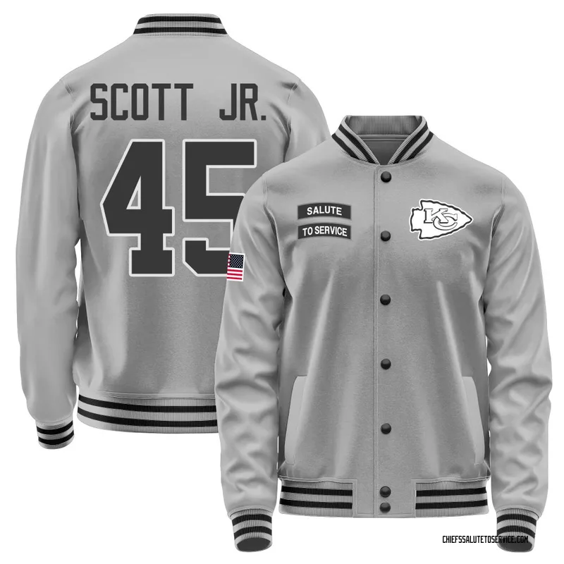 Men's Eric Scott Jr. Kansas City Chiefs Gray Salute to Service Performance Jacket