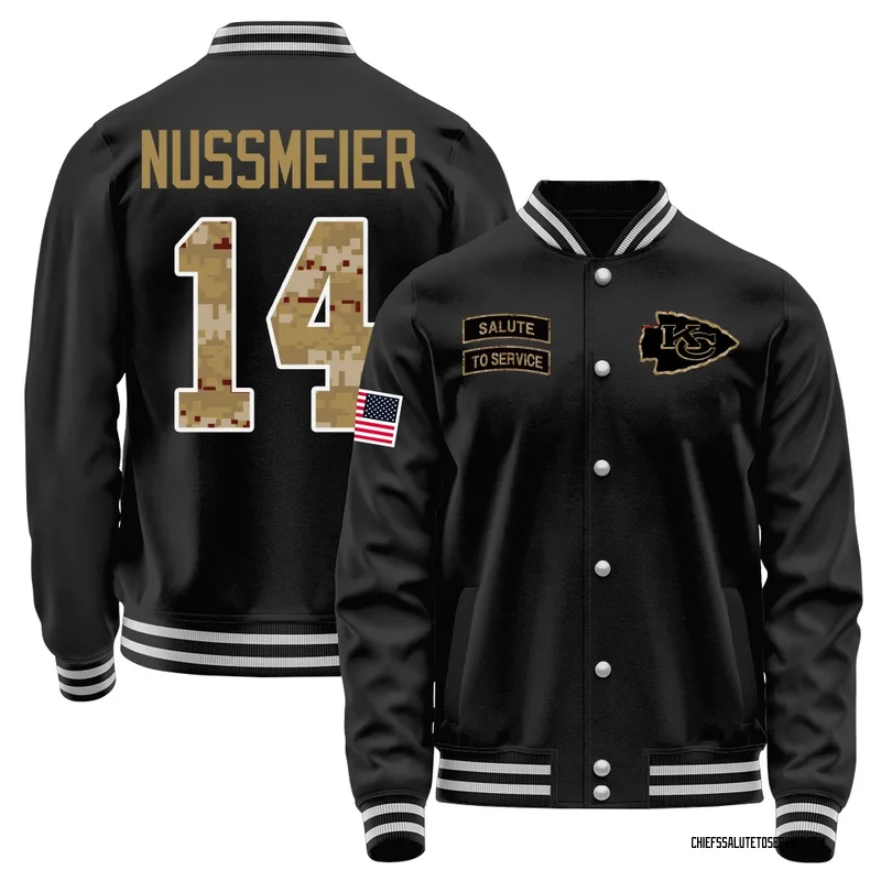 Men's Garrett Nussmeier Kansas City Chiefs Black Salute to Service Sideline Performance Jacket