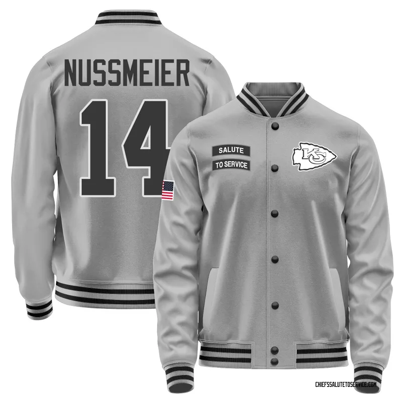 Men's Garrett Nussmeier Kansas City Chiefs Gray Salute to Service Performance Jacket