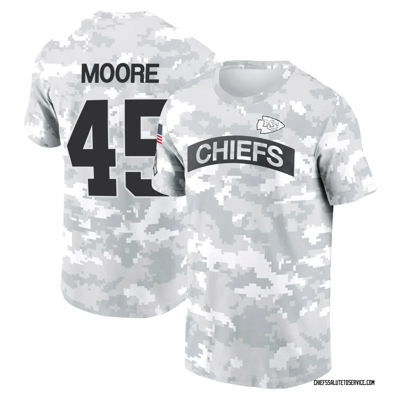 Men's Isaiah Moore Kansas City Chiefs Camo Arctic 2024 Salute to Service Performance T-Shirt