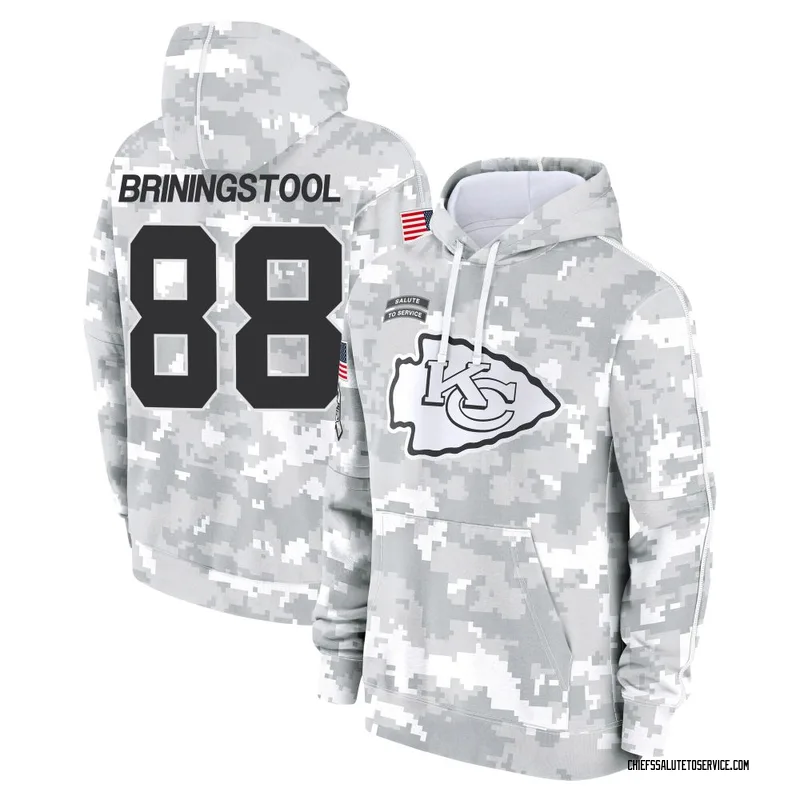 Men's Jake Briningstool Kansas City Chiefs Camo Arctic 2024 Salute to Service Club Fleece Pullover Hoodie