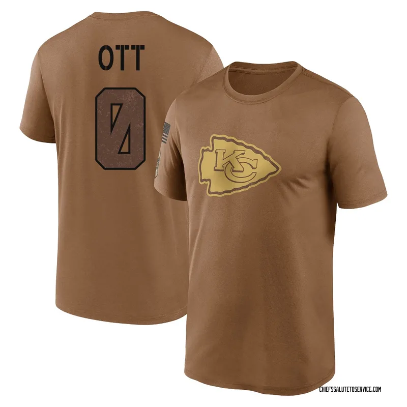 Men's Jaydn Ott Kansas City Chiefs Legend Brown 2023 Salute To Service Performance T-Shirt