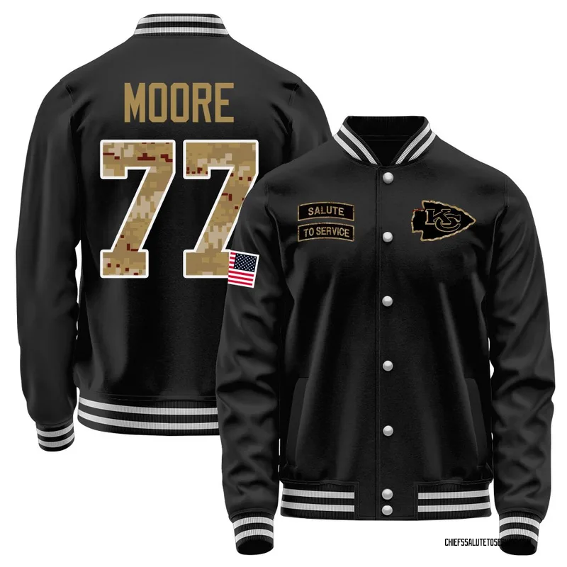Men's Jaylon Moore Kansas City Chiefs Black Salute to Service Sideline Performance Jacket