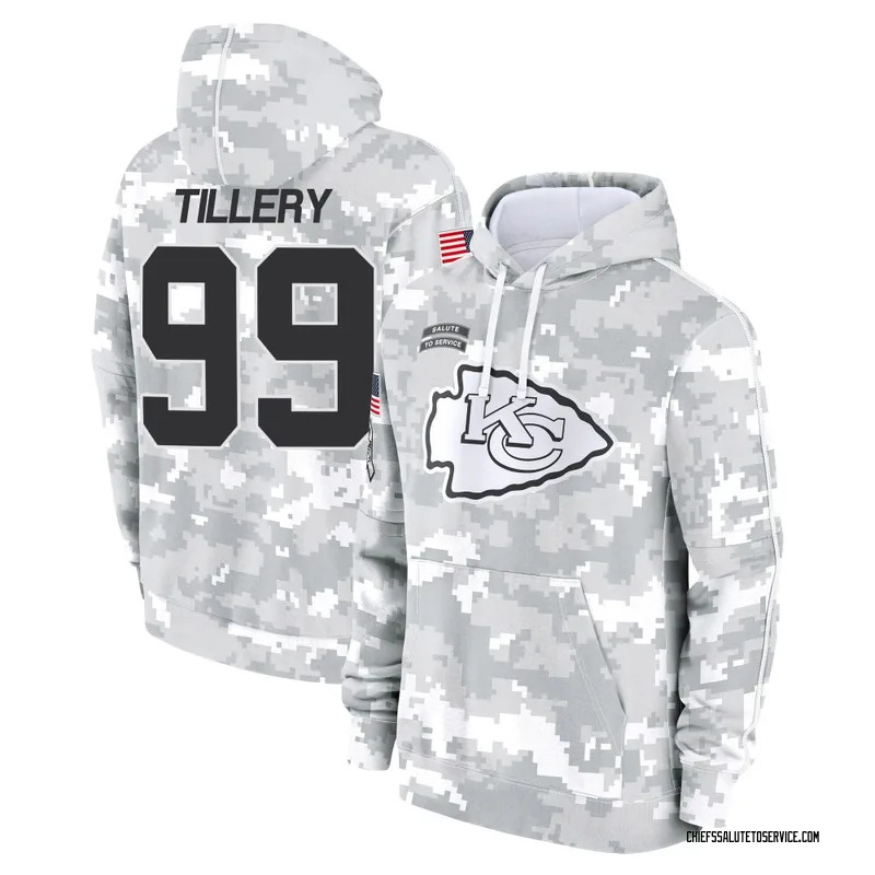 Men's Jerry Tillery Kansas City Chiefs Camo Arctic 2024 Salute to Service Club Fleece Pullover Hoodie