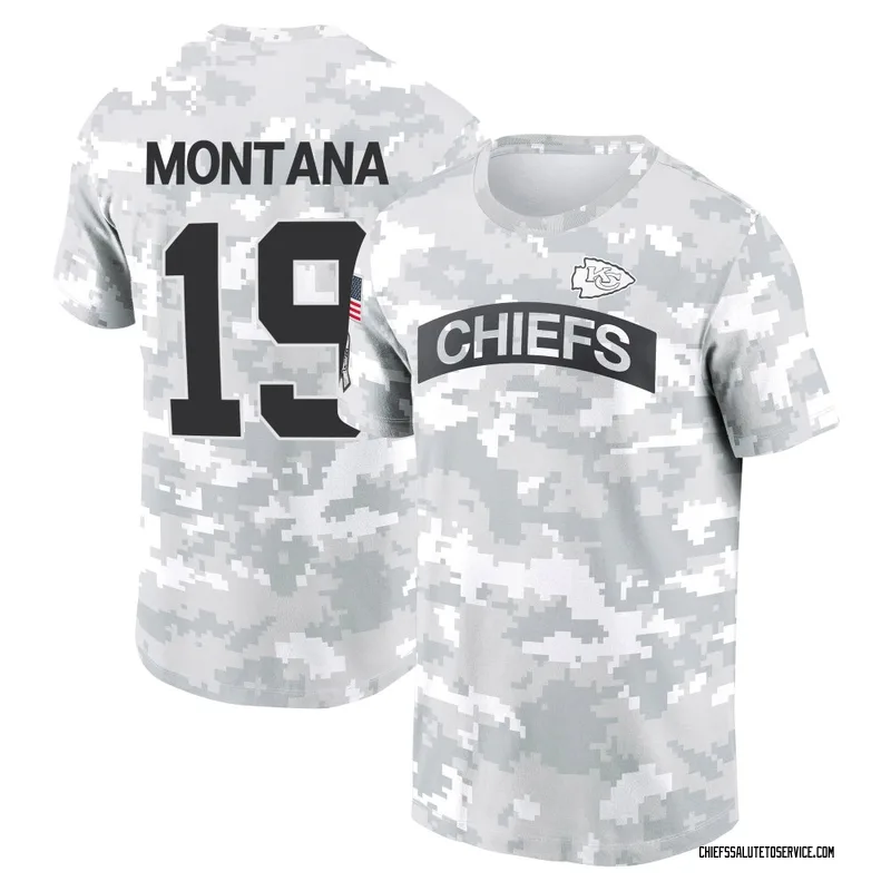 Men's Joe Montana Kansas City Chiefs Camo Arctic 2024 Salute to Service Performance T-Shirt