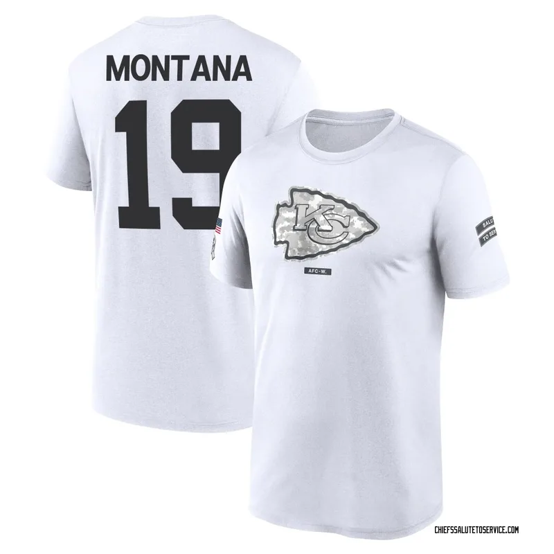 Men's Joe Montana Kansas City Chiefs Legend White 2024 Salute to Service Performance T-Shirt