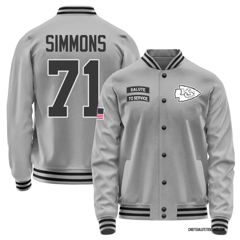 Men's Josh Simmons Kansas City Chiefs Gray Salute to Service Performance Jacket