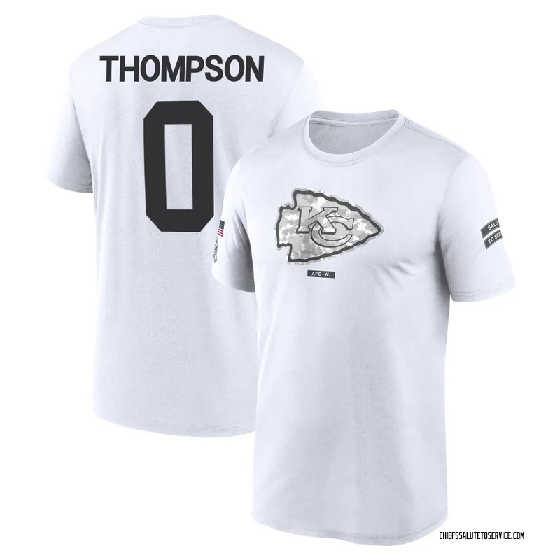 Men's Josh Thompson Kansas City Chiefs Legend White 2024 Salute to Service Performance T-Shirt