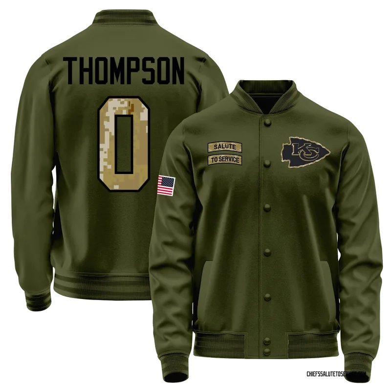 Men's Josh Thompson Kansas City Chiefs Olive Salute to Service Sideline Performance Jacket