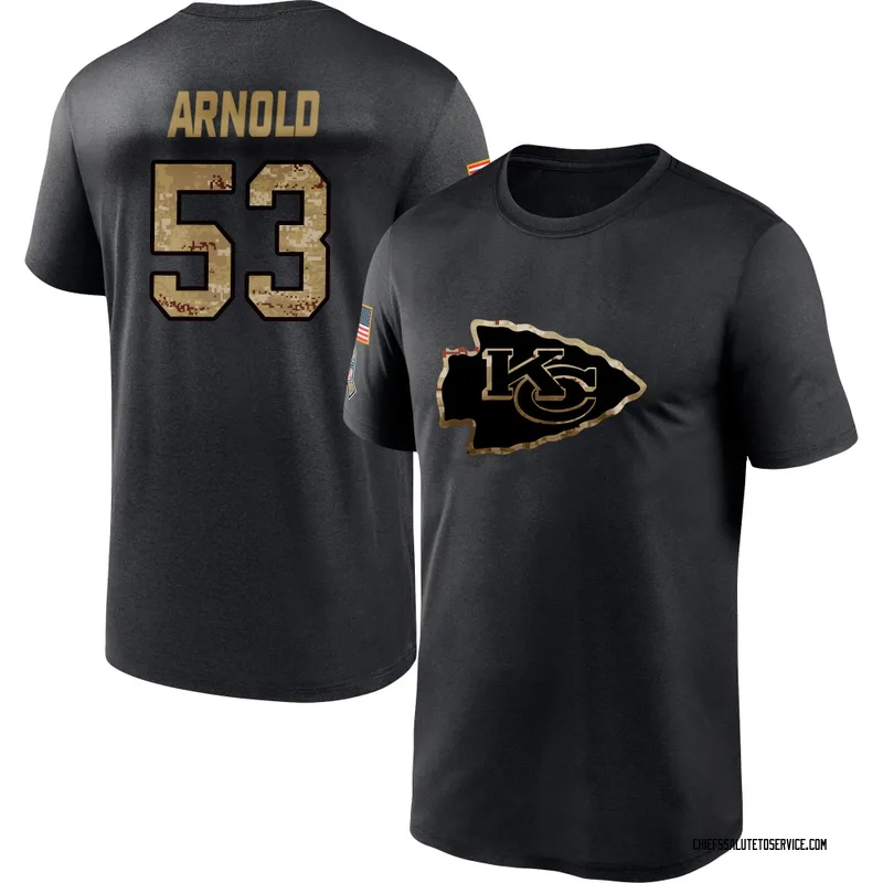 Men's Kam Arnold Kansas City Chiefs Black 2020 Salute To Service Performance T-Shirt