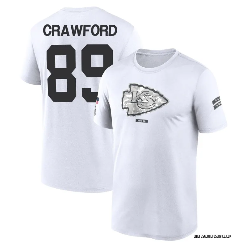 Men's Kekoa Crawford Kansas City Chiefs Legend White 2024 Salute to Service Performance T-Shirt