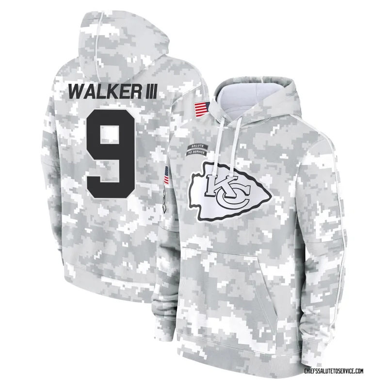 Men's Kenneth Walker III Kansas City Chiefs Camo Arctic 2024 Salute to Service Club Fleece Pullover Hoodie