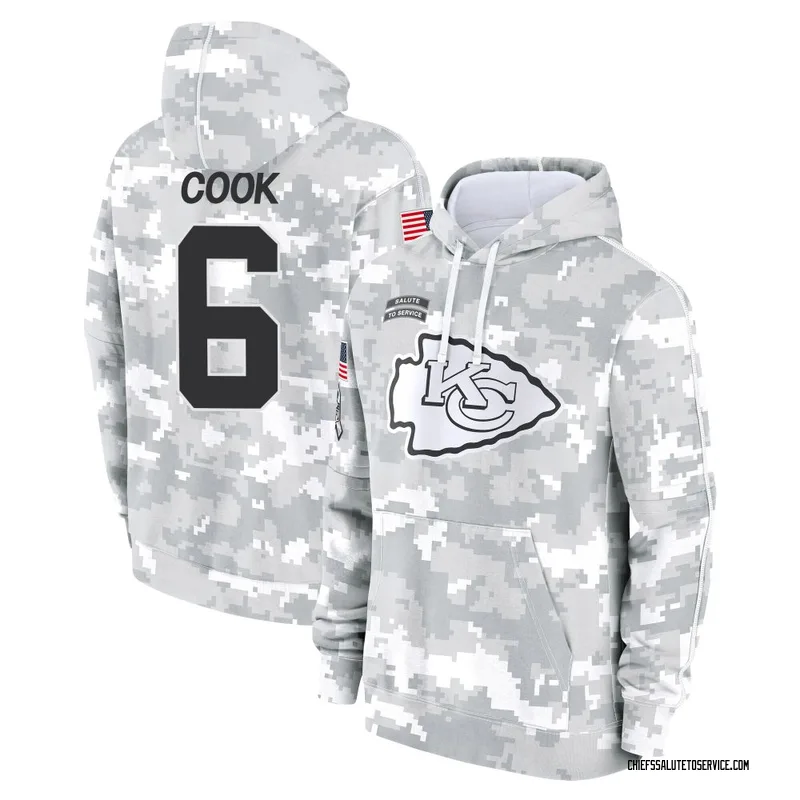 Men's Kenny Cook Kansas City Chiefs Camo Arctic 2024 Salute to Service Club Fleece Pullover Hoodie