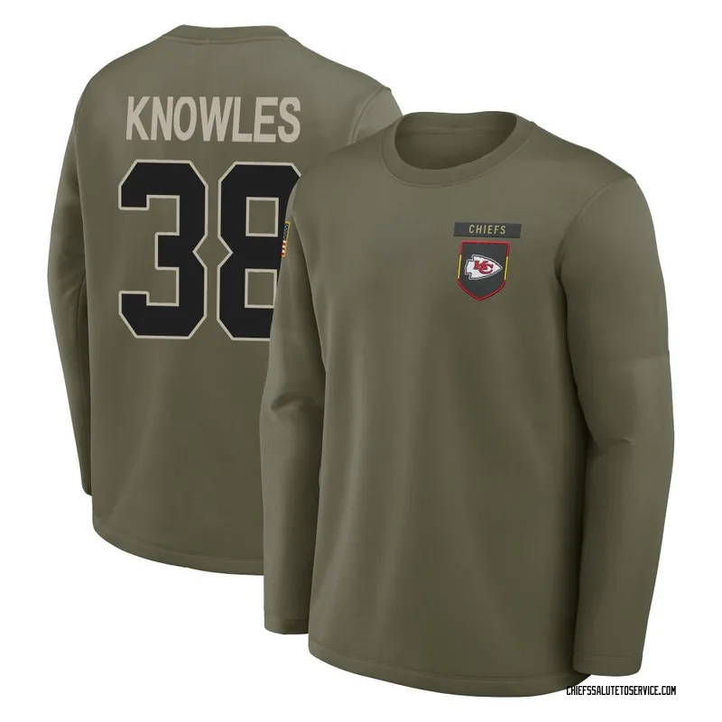 Men's Kevin Knowles II Kansas City Chiefs Olive 2025 Salute to Service Sideline Coaches Long Sleeve T-Shirt