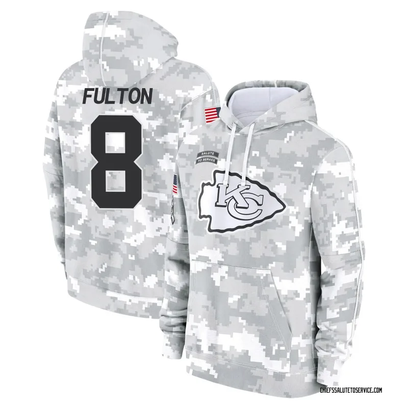 Men's Kristian Fulton Kansas City Chiefs Camo Arctic 2024 Salute to Service Club Fleece Pullover Hoodie