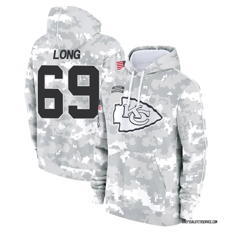 Men's Kyle Long Kansas City Chiefs Camo Arctic 2024 Salute to Service Club Fleece Pullover Hoodie
