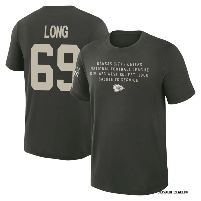 Men's Kyle Long Kansas City Chiefs Green Dark/ 2025 Salute to Service Sideline Slub T-Shirt