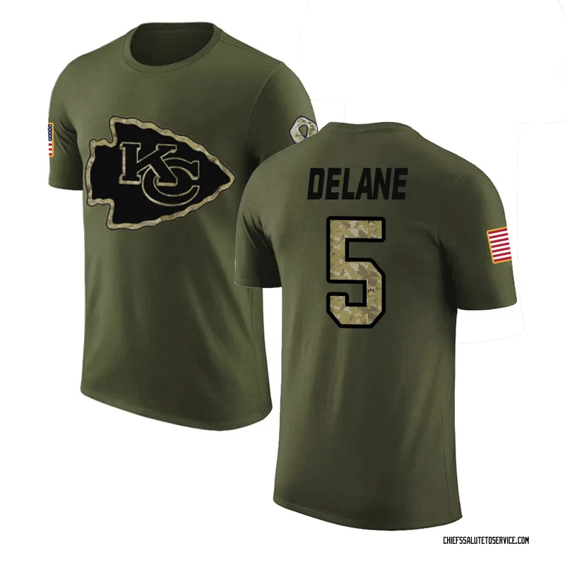 Men's Mansoor Delane Kansas City Chiefs Legend Olive Salute to Service T-Shirt