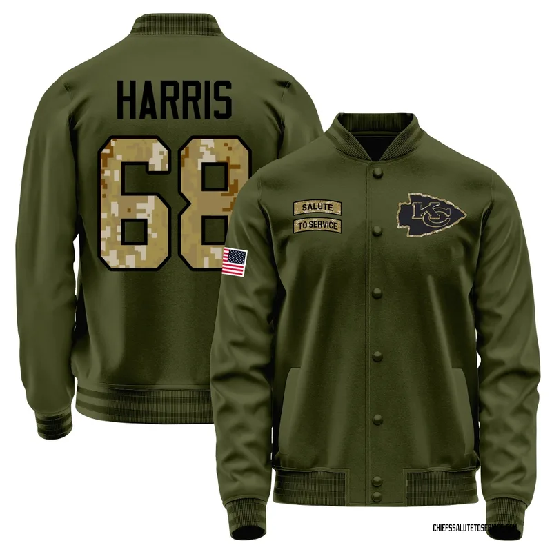 Men's Marcus Harris Kansas City Chiefs Olive Salute to Service Sideline Performance Jacket