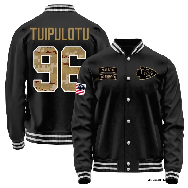 Men's Marlon Tuipulotu Kansas City Chiefs Black Salute to Service Sideline Performance Jacket
