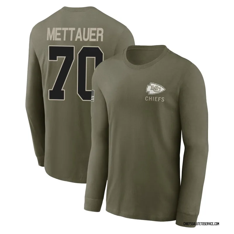 Men's McKade Mettauer Kansas City Chiefs Olive 2025 Salute to Service Sideline Long Sleeve T-Shirt