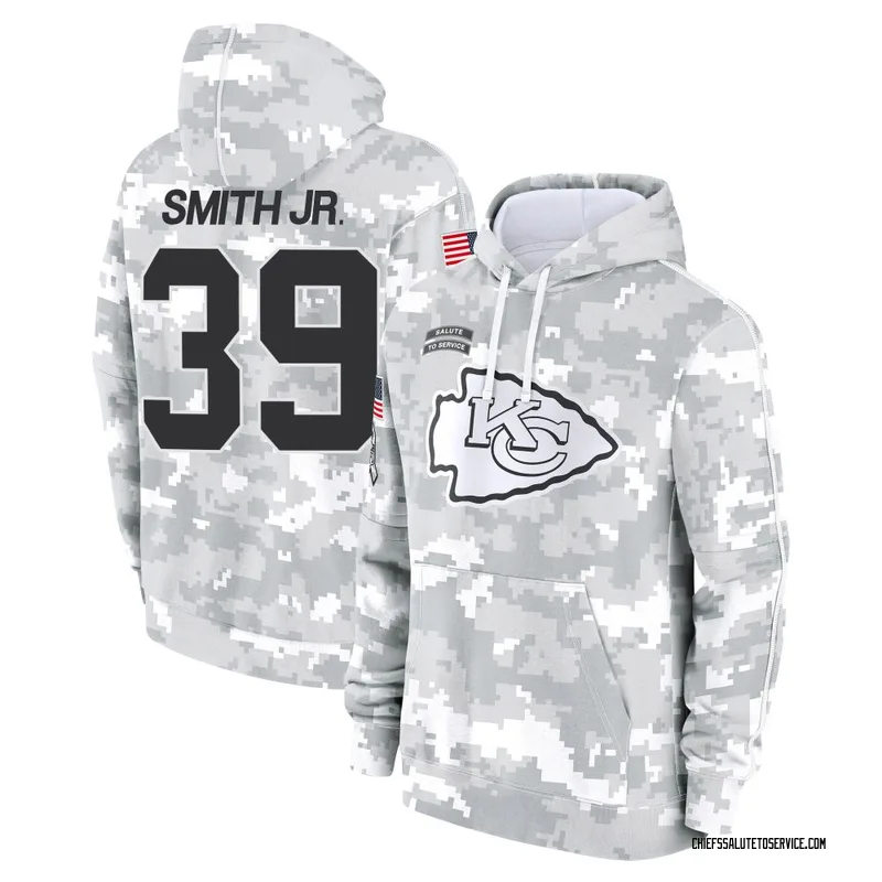 Men's Melvin Smith Jr. Kansas City Chiefs Camo Arctic 2024 Salute to Service Club Fleece Pullover Hoodie